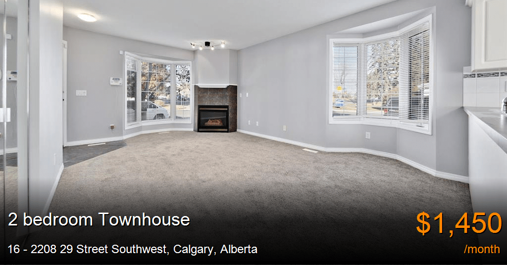 16 2208 29 Street Southwest, Calgary Townhouse for Rent