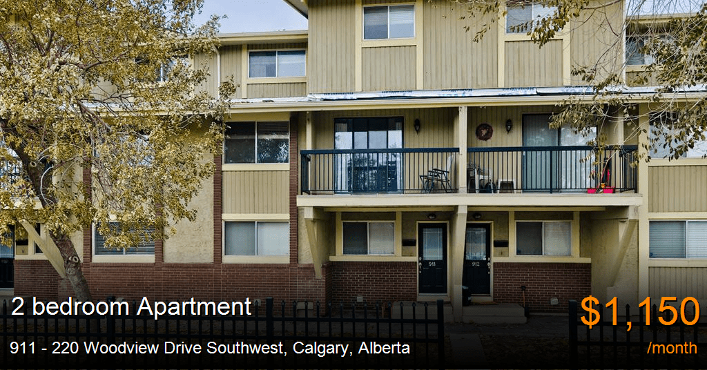 911 220 woodview drive southwest, calgary Apartment for Rent