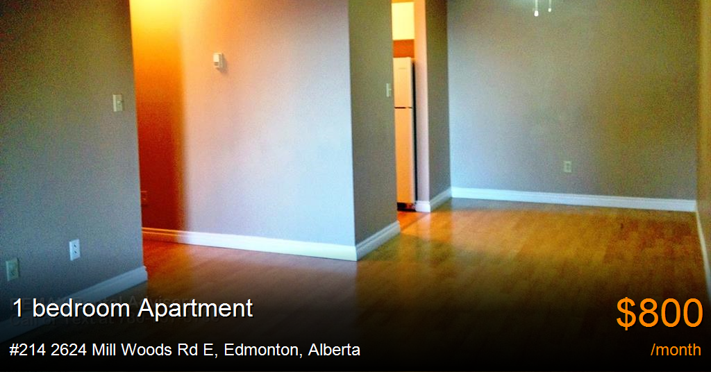 214 2624 Mill Woods Rd E, Edmonton Apartment for Rent