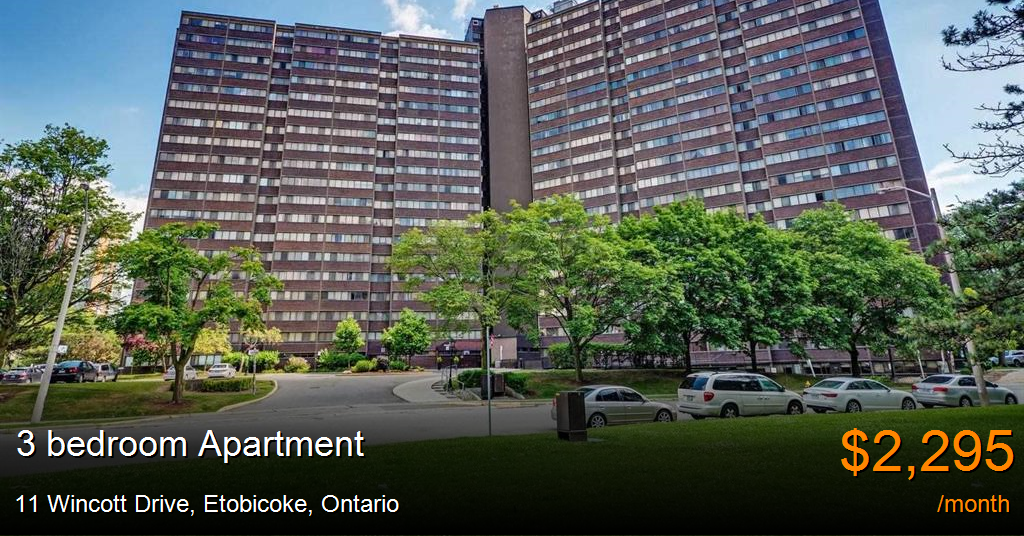 11 wincott drive, etobicoke Apartment for Rent