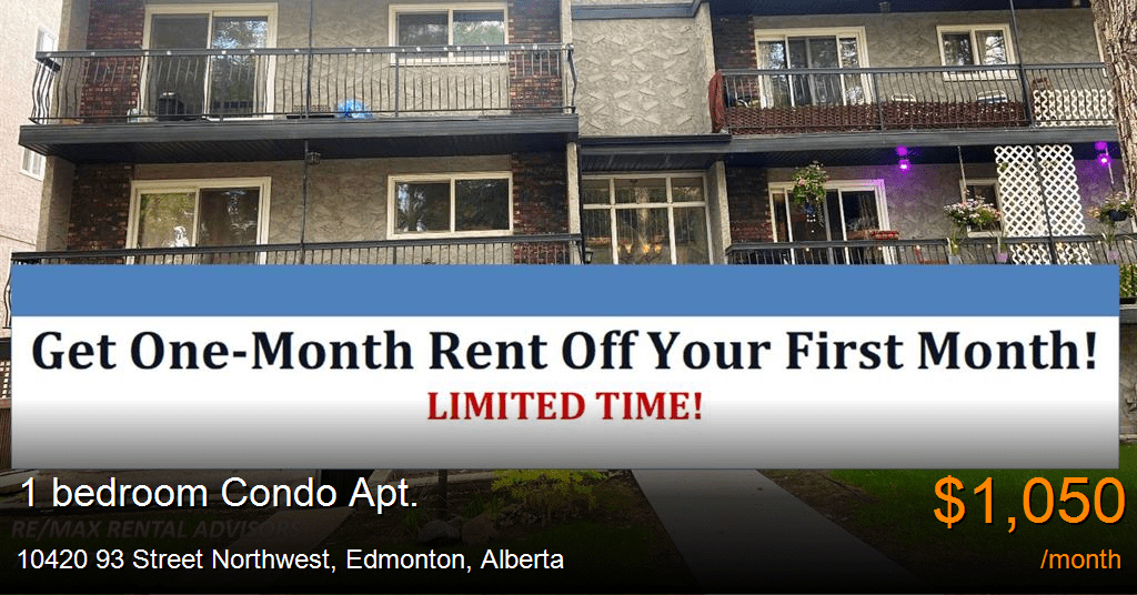 10420 93 Street Northwest, Edmonton Condo Apt. for Rent