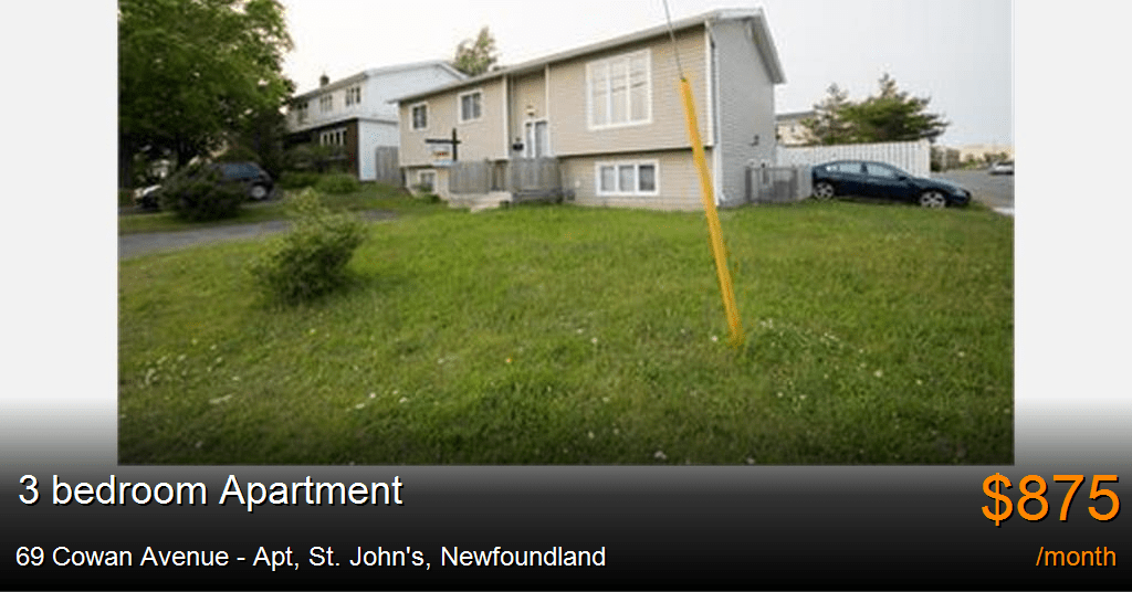 69 Cowan Avenue Apt, St. John's Apartment for Rent