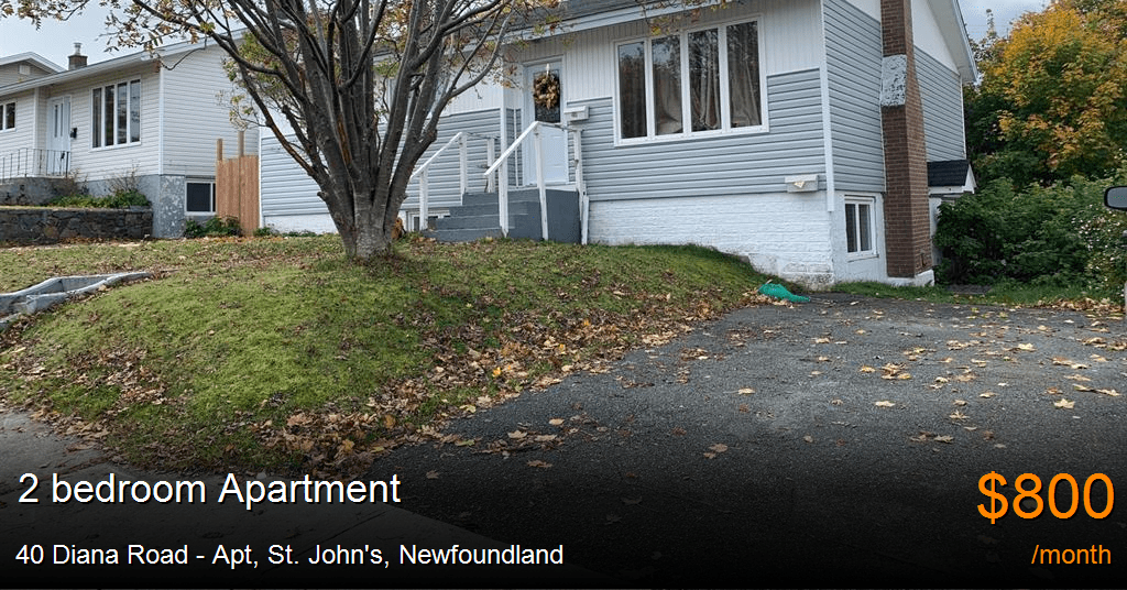 40 Diana Road Apt, St. John's Apartment for Rent
