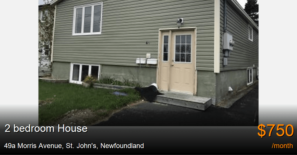 49a Morris Avenue, St. John's House for Rent
