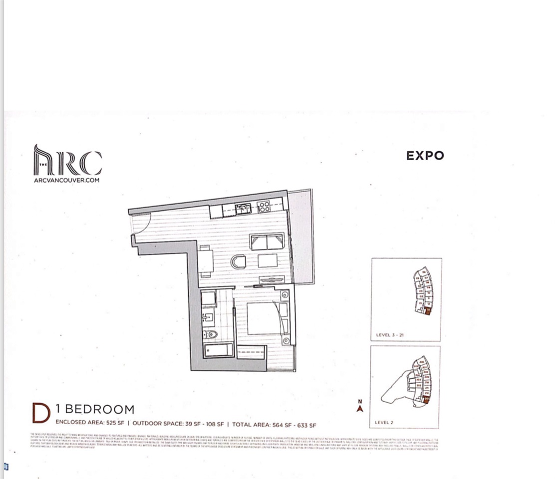 Rent Estate Bright Open One Bedroom with Water Views The Arc in