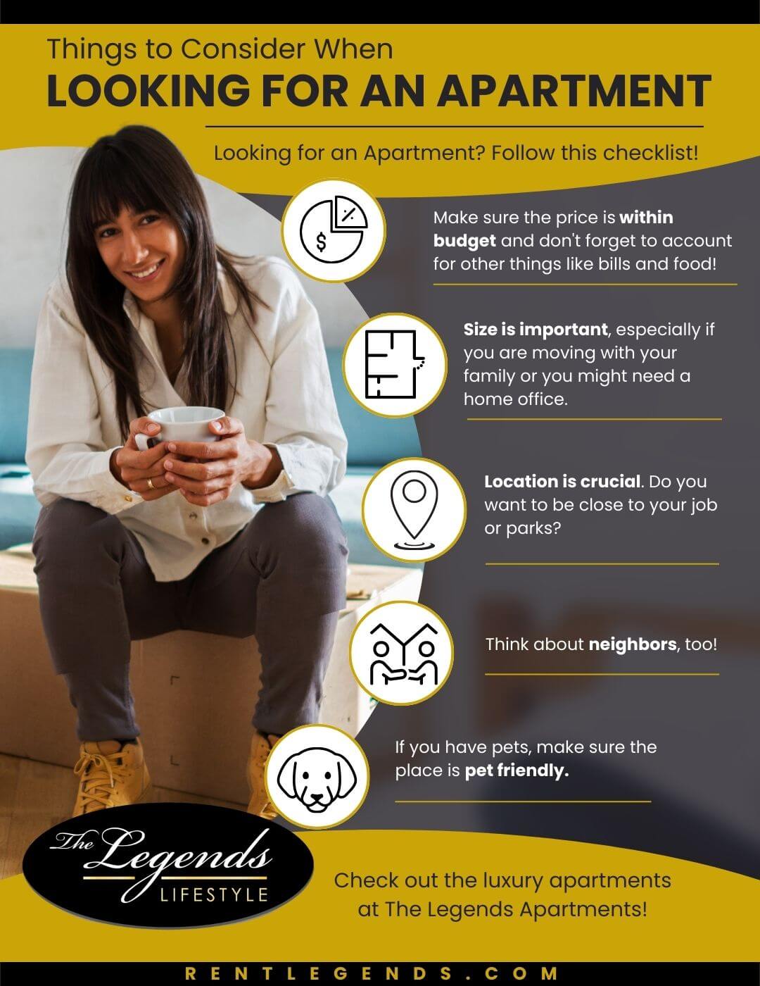 Things to Consider When Looking for an Apartment The Legends