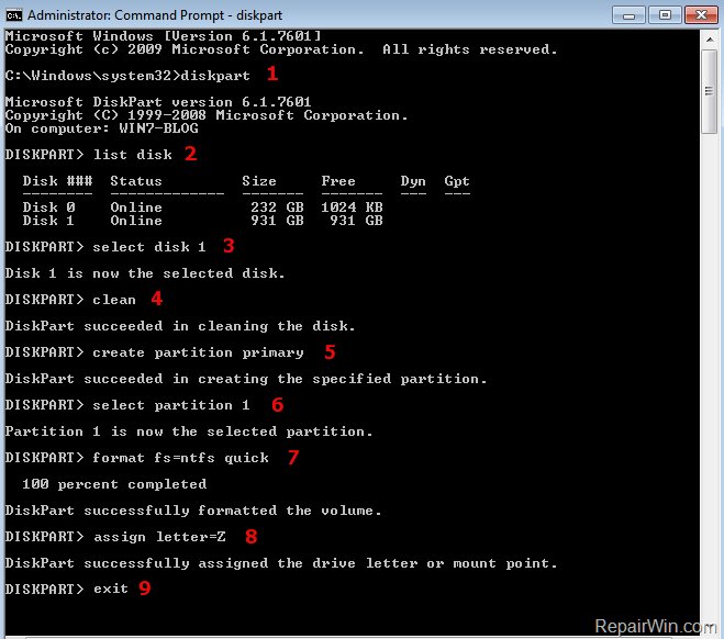 DiskPart has encountered an error The parameter is incorrect (Solved