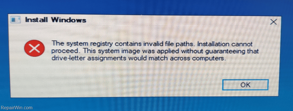 FIX System registry contains invalid paths in Windows 10 Upgrade