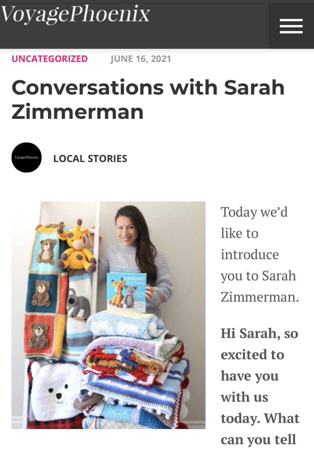 My Crochet Journey Interview with VoyagePhoenix LaptrinhX / News