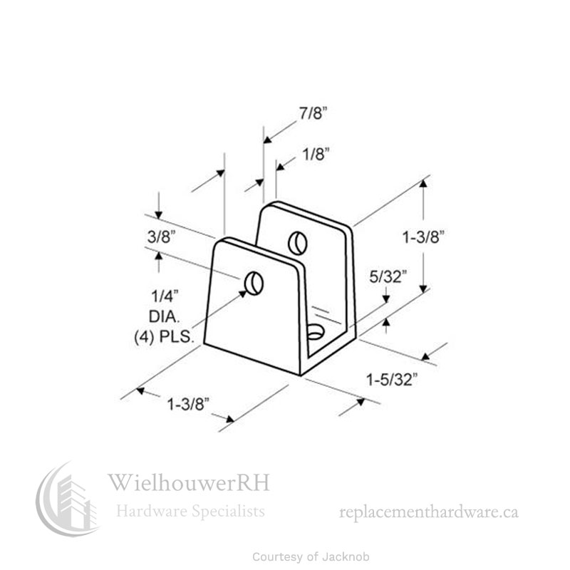 1900 UBracket 7/8" » Wielhouwer Replacement Hardware