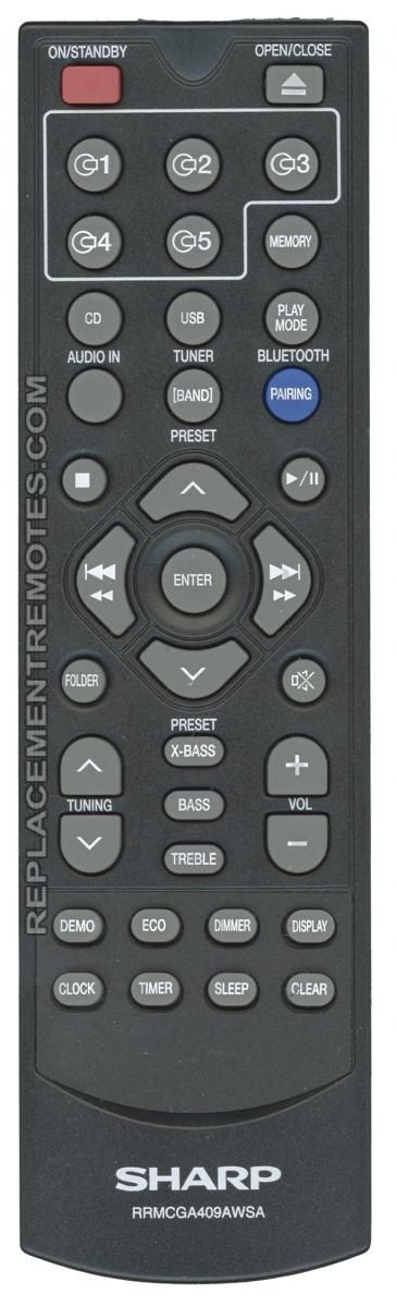 Buy SHARP RRMCGA409AWSA Audio System Remote Control