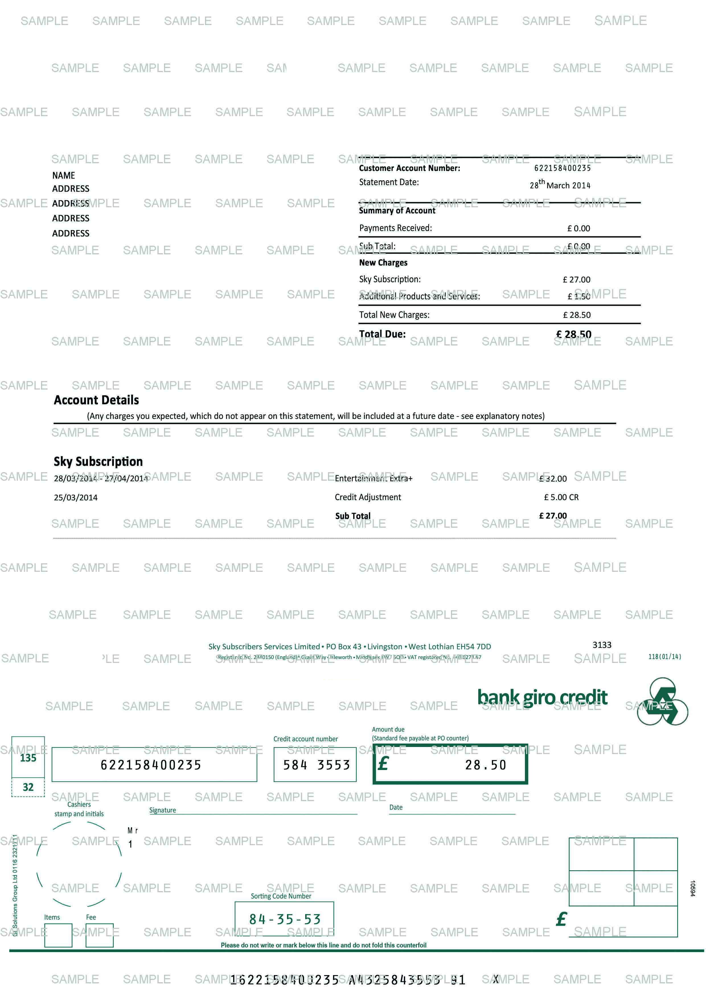 Example Replacement Documents & Sample Letters