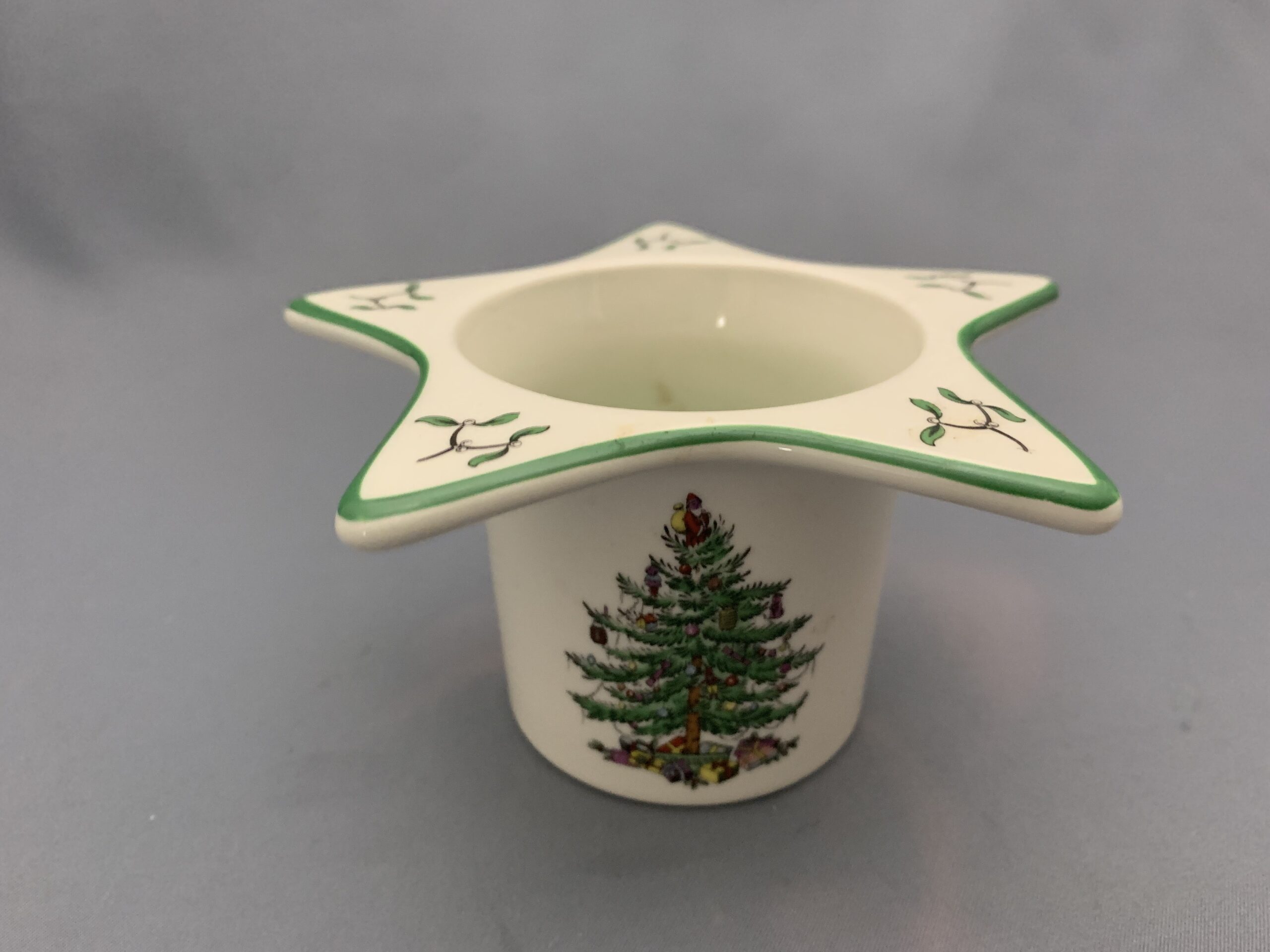 Spode Christmas Tree Star Shaped Candle Holder. Replace Your Plates