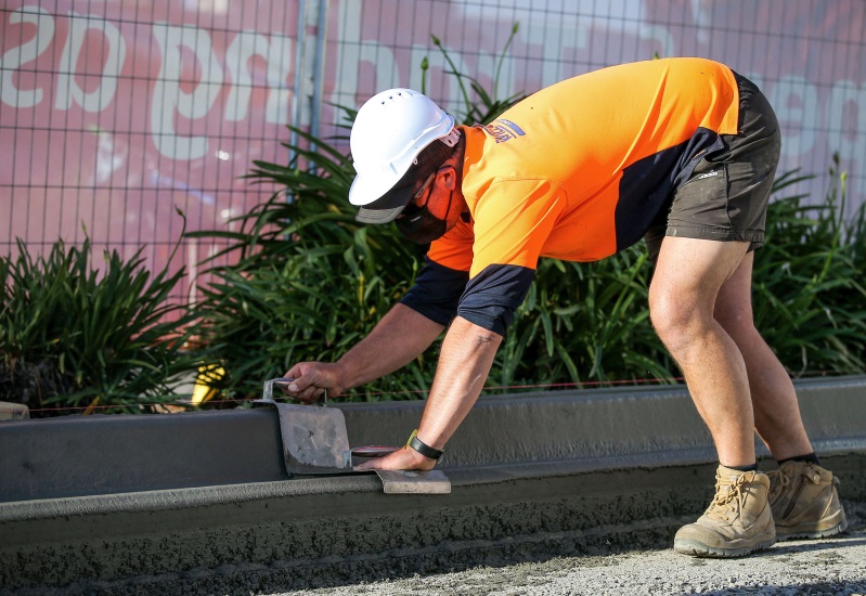 Horsham Concrete And Team Install First Commercial Polyrok Kerb and