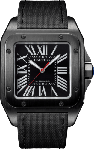 Replicas De Santos 100 Carbon Reloj Wssa0006 Reloj Venta Aaa