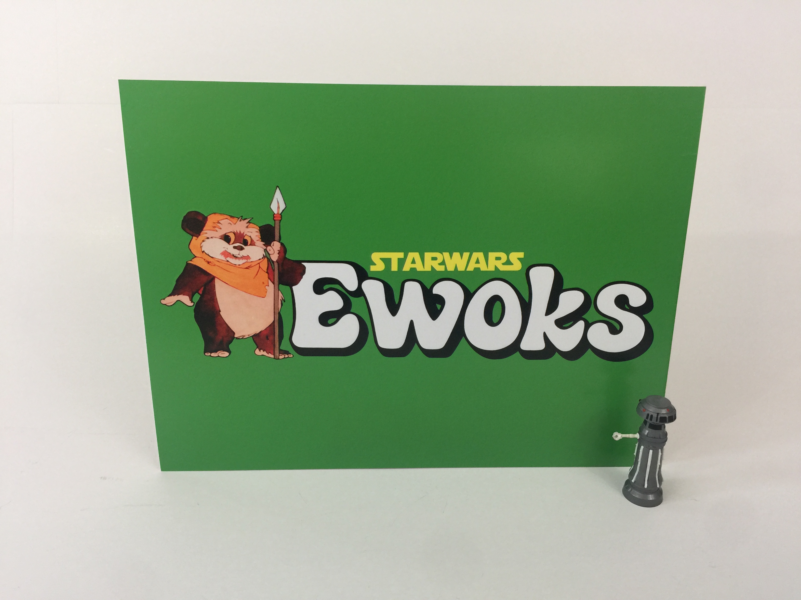 Vintage Star Wars Ewoks Large logo 16" x 12" Replicator Boxes and Inserts