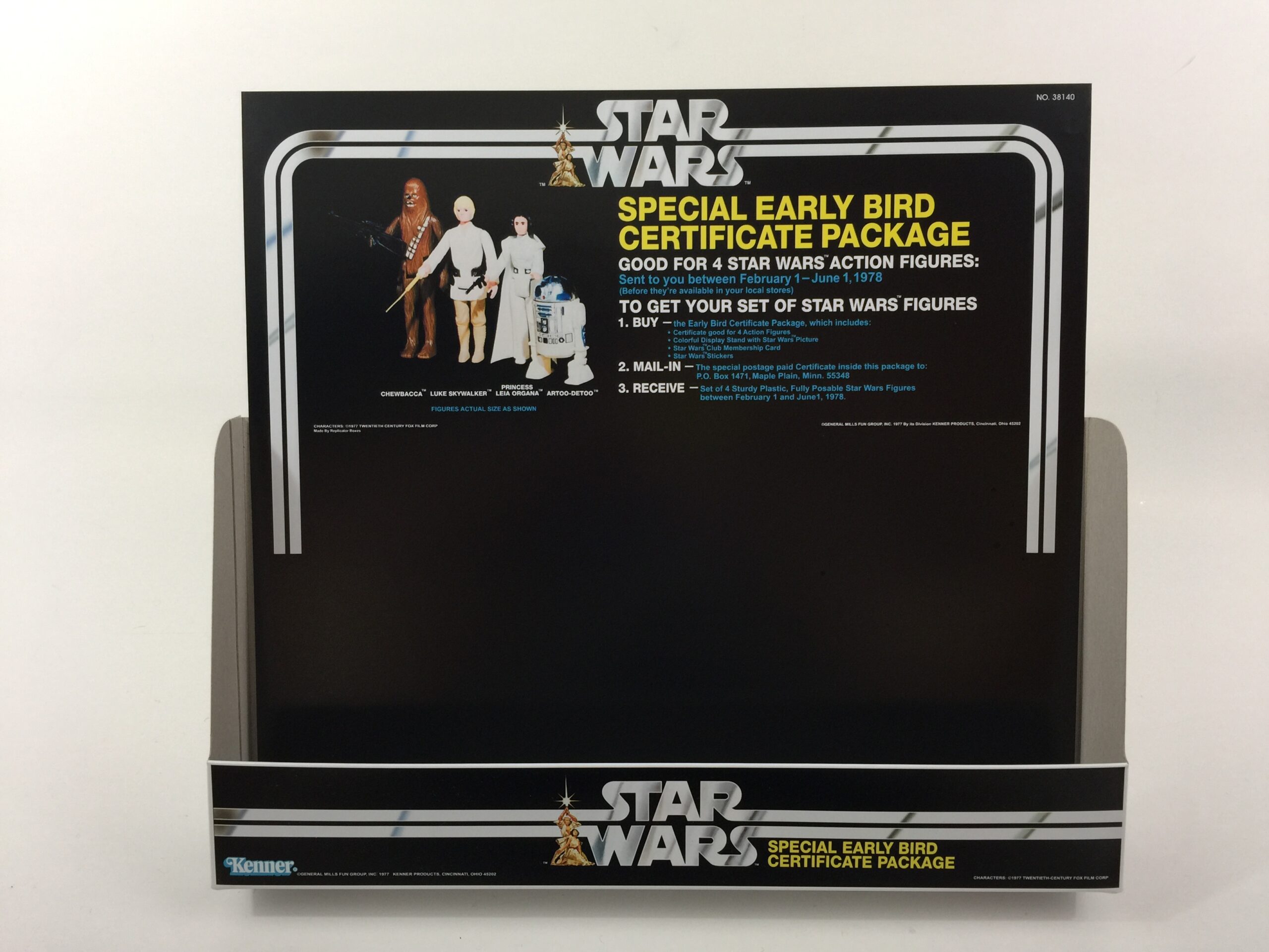 Replacement Vintage Star Wars Early Bird Certificate store shop display