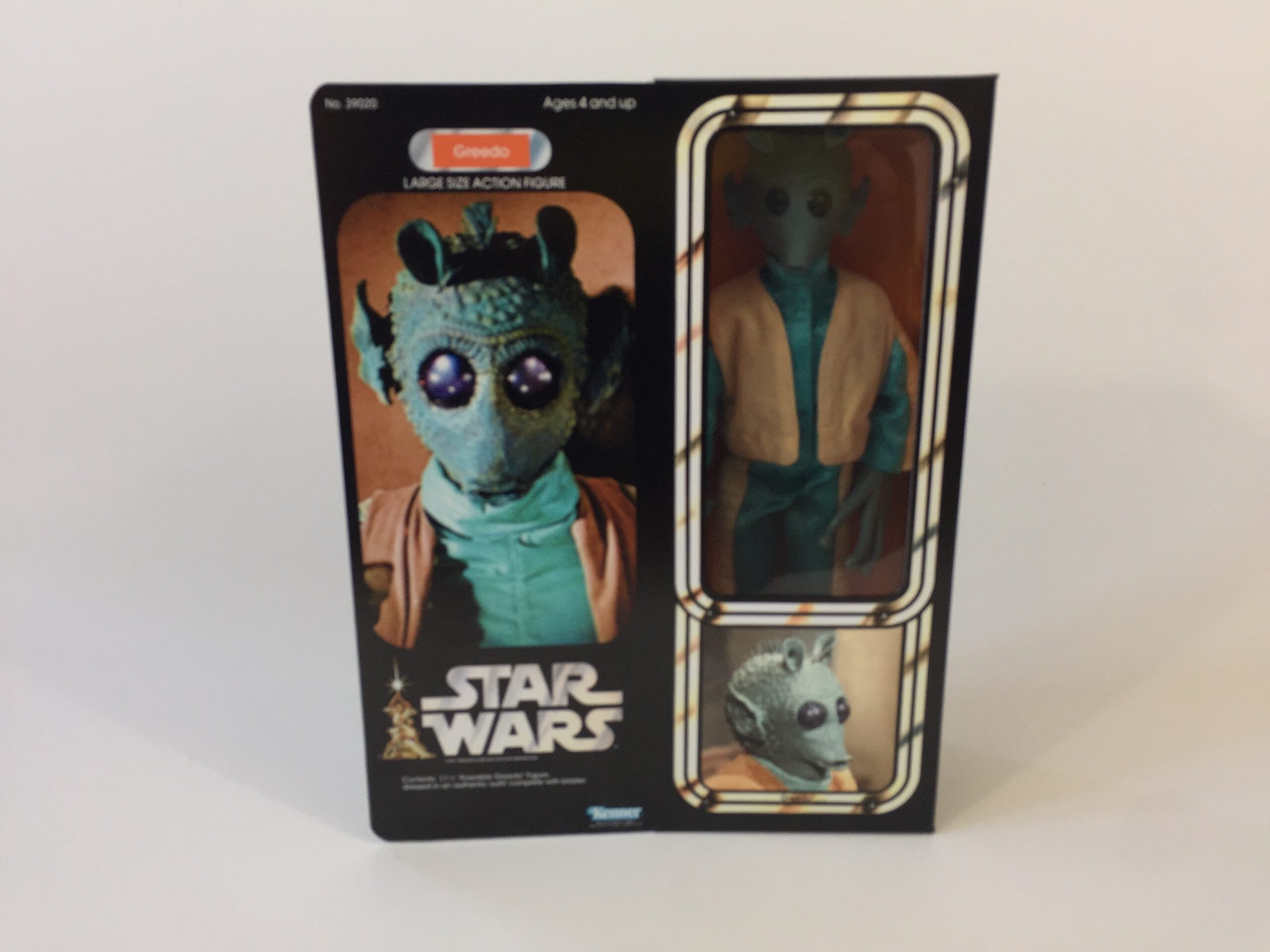 Custom Vintage Star Wars 12" Greedo box and inserts Replicator Boxes