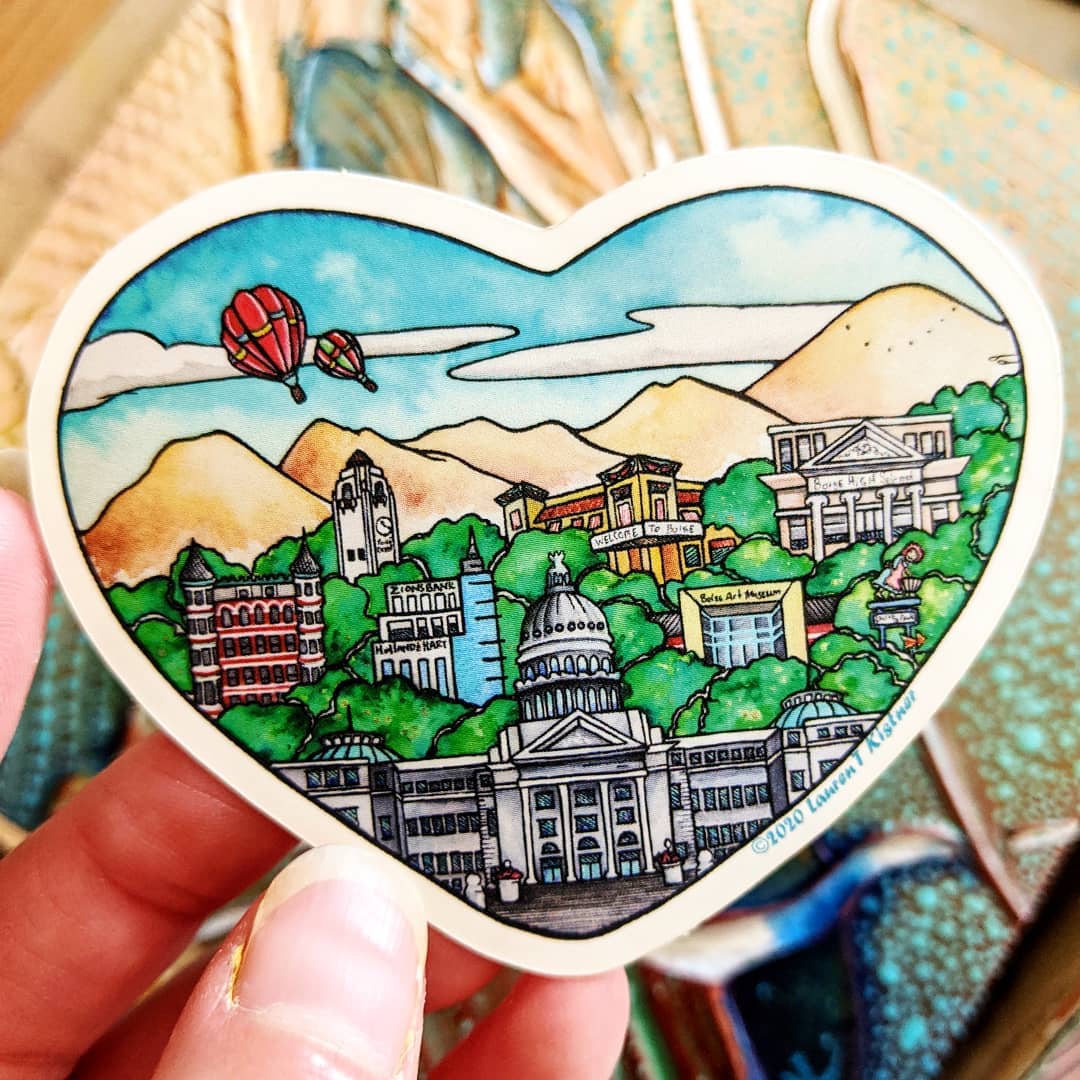 RePop Gifts Heart of Boise Sticker