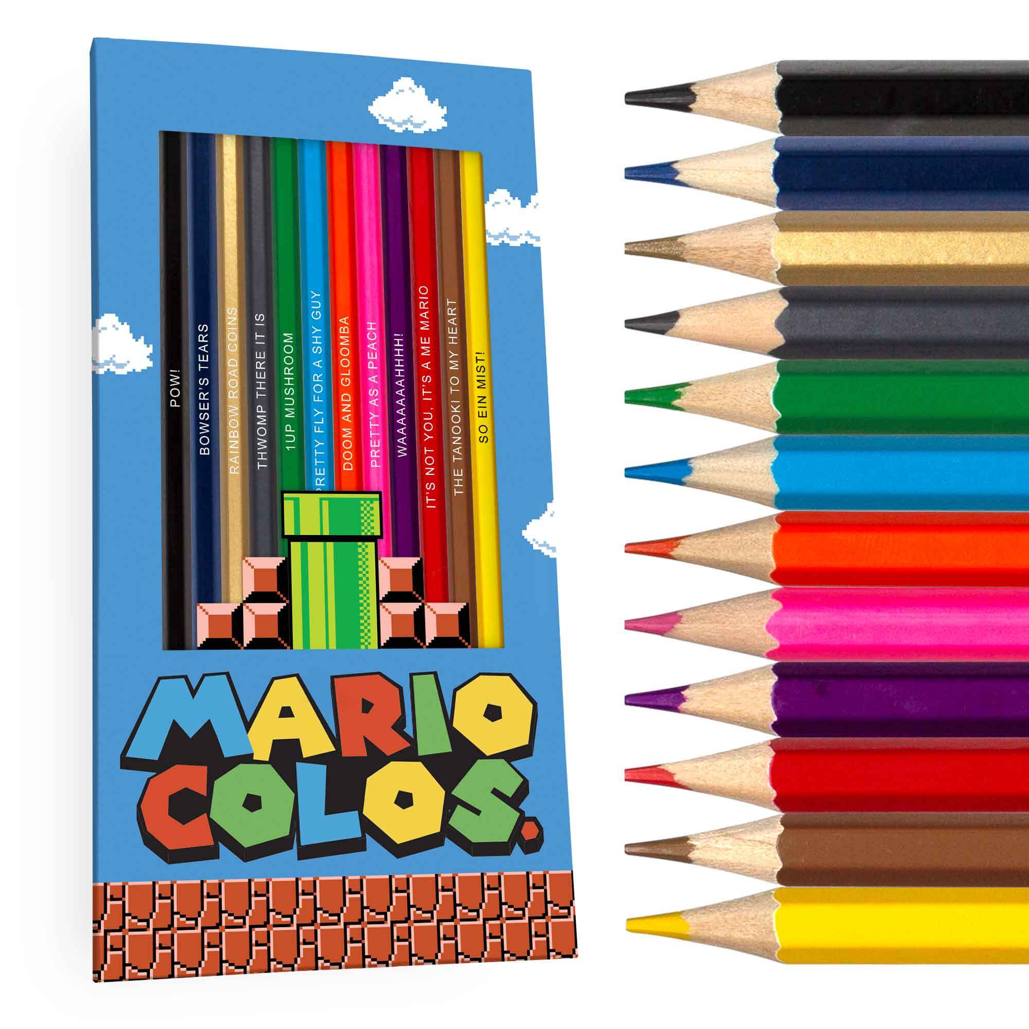 RePop Gifts Mario Colors Colored Pencils Set For Fans of Super Mario