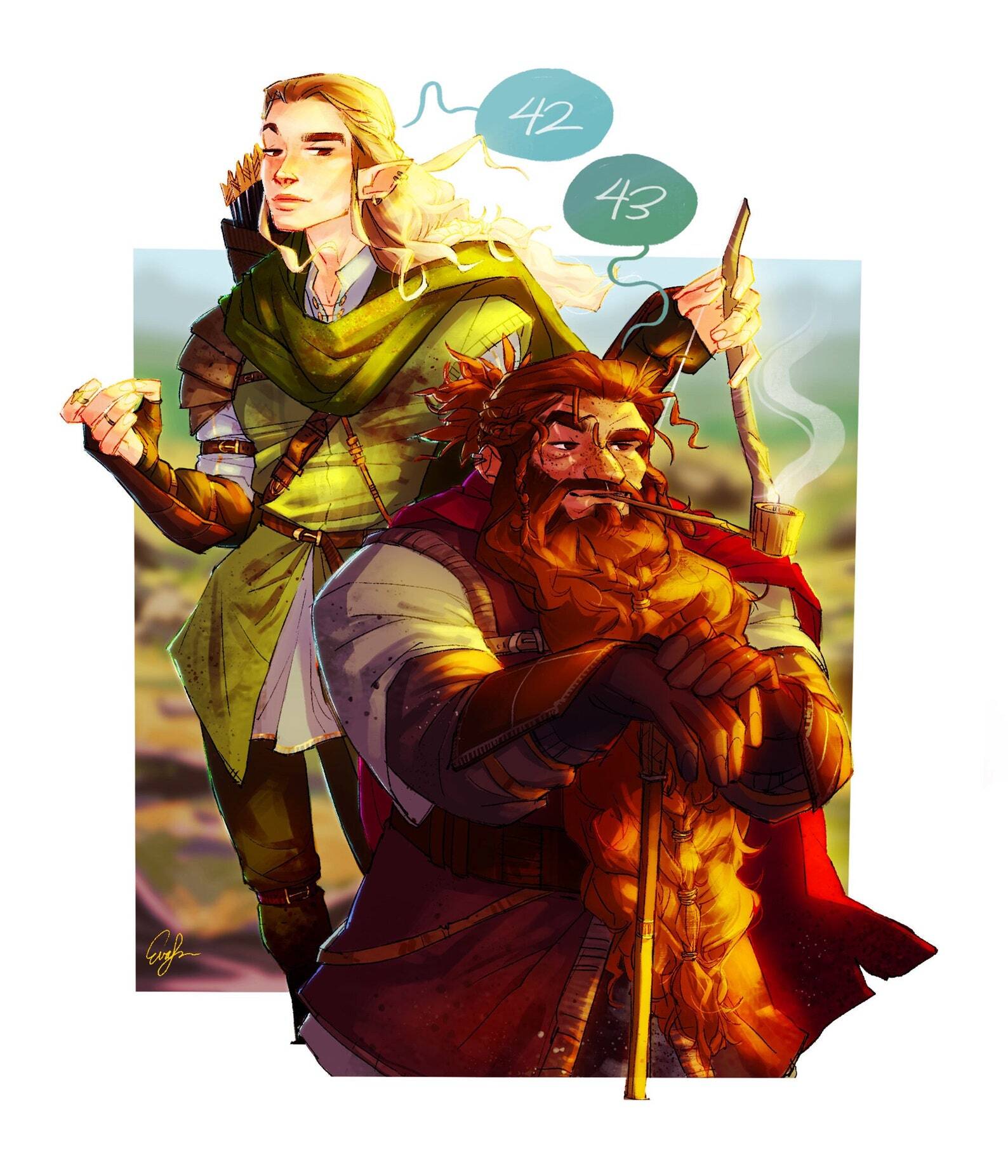 RePop Gifts Lord of the Rings Legolas & Gimli Print