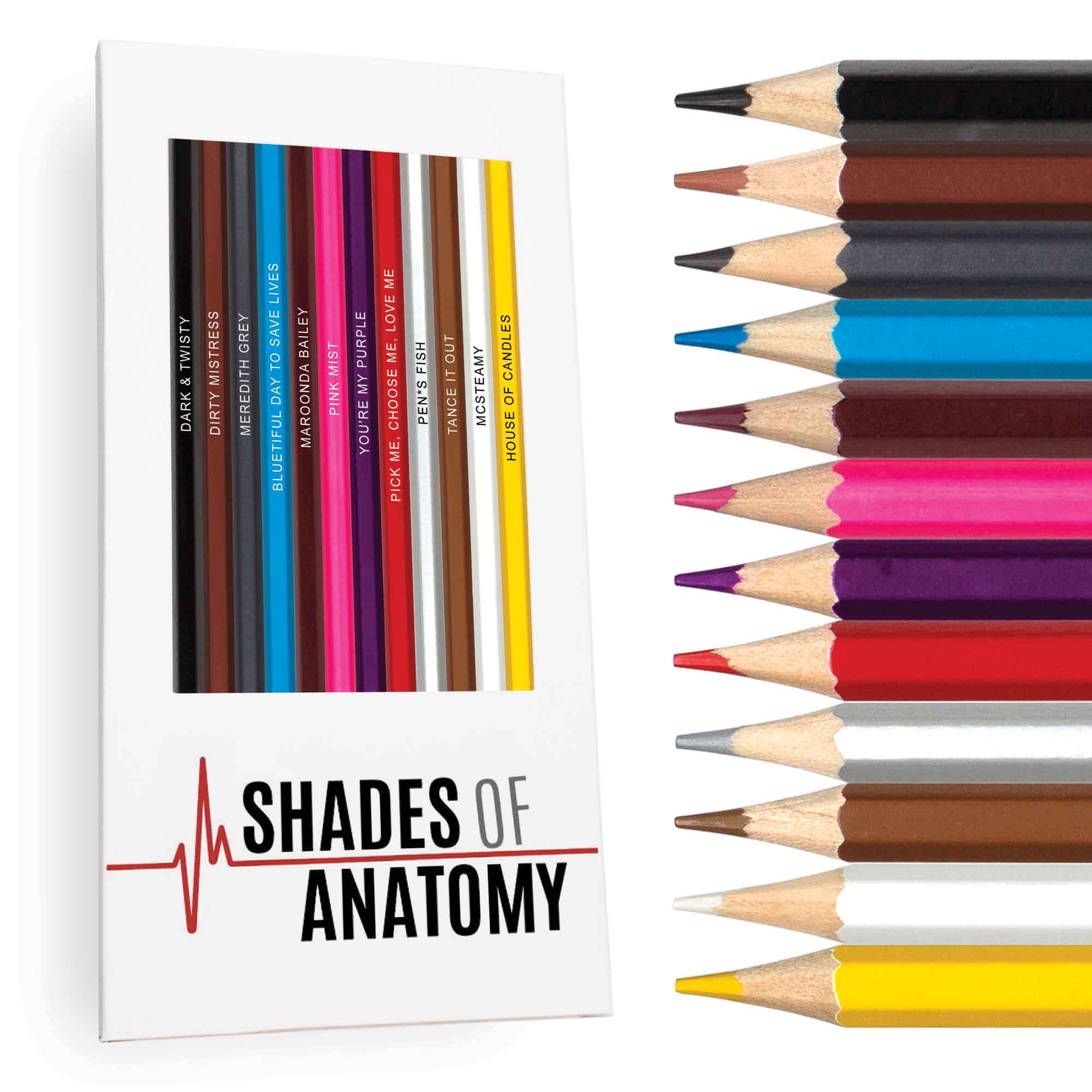 Shades of Anatomy Colored Pencils for Fans of Grey’s Anatomy RePop Gifts