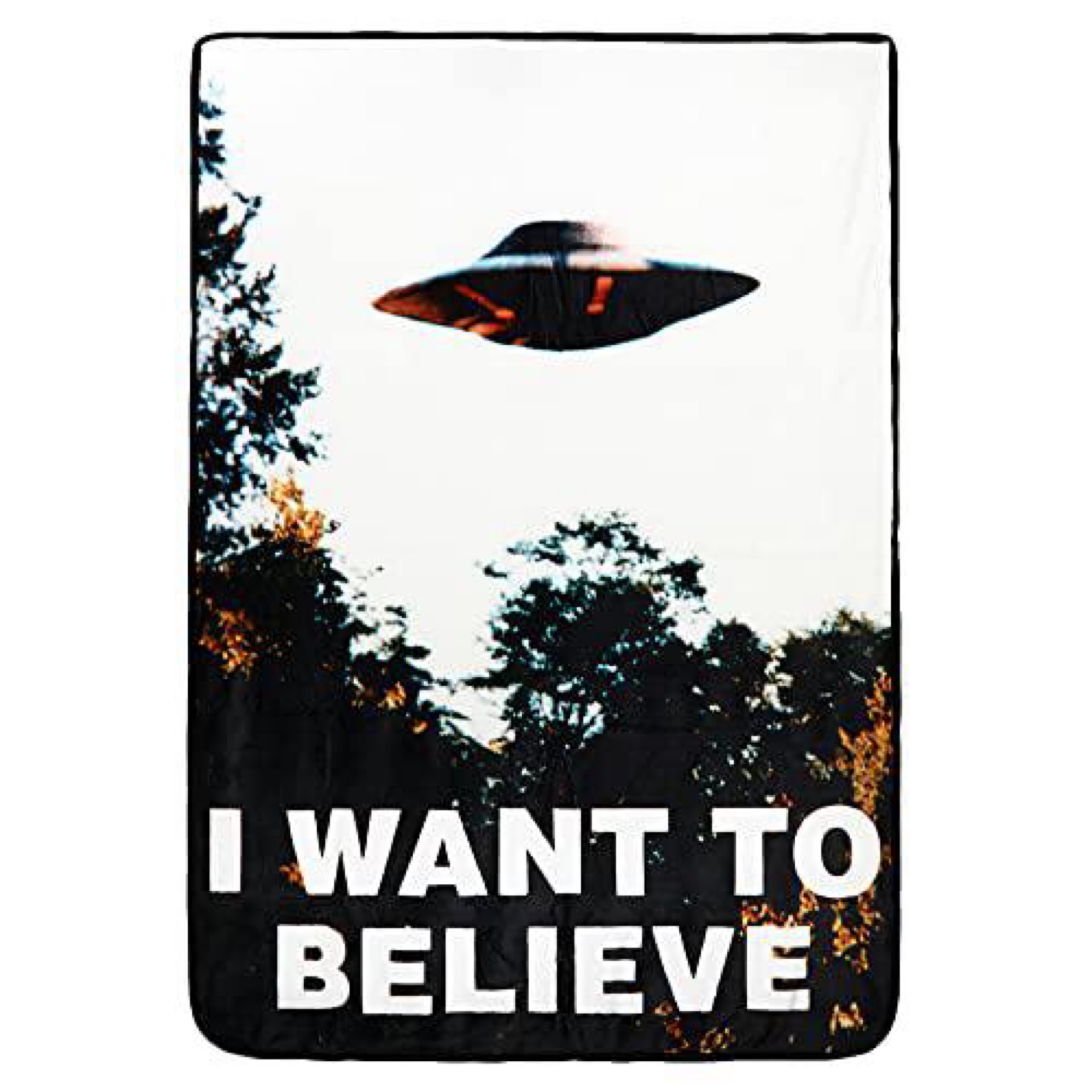X Files TV Series UFO I Want to Believe Throw Blanket RePop Gifts