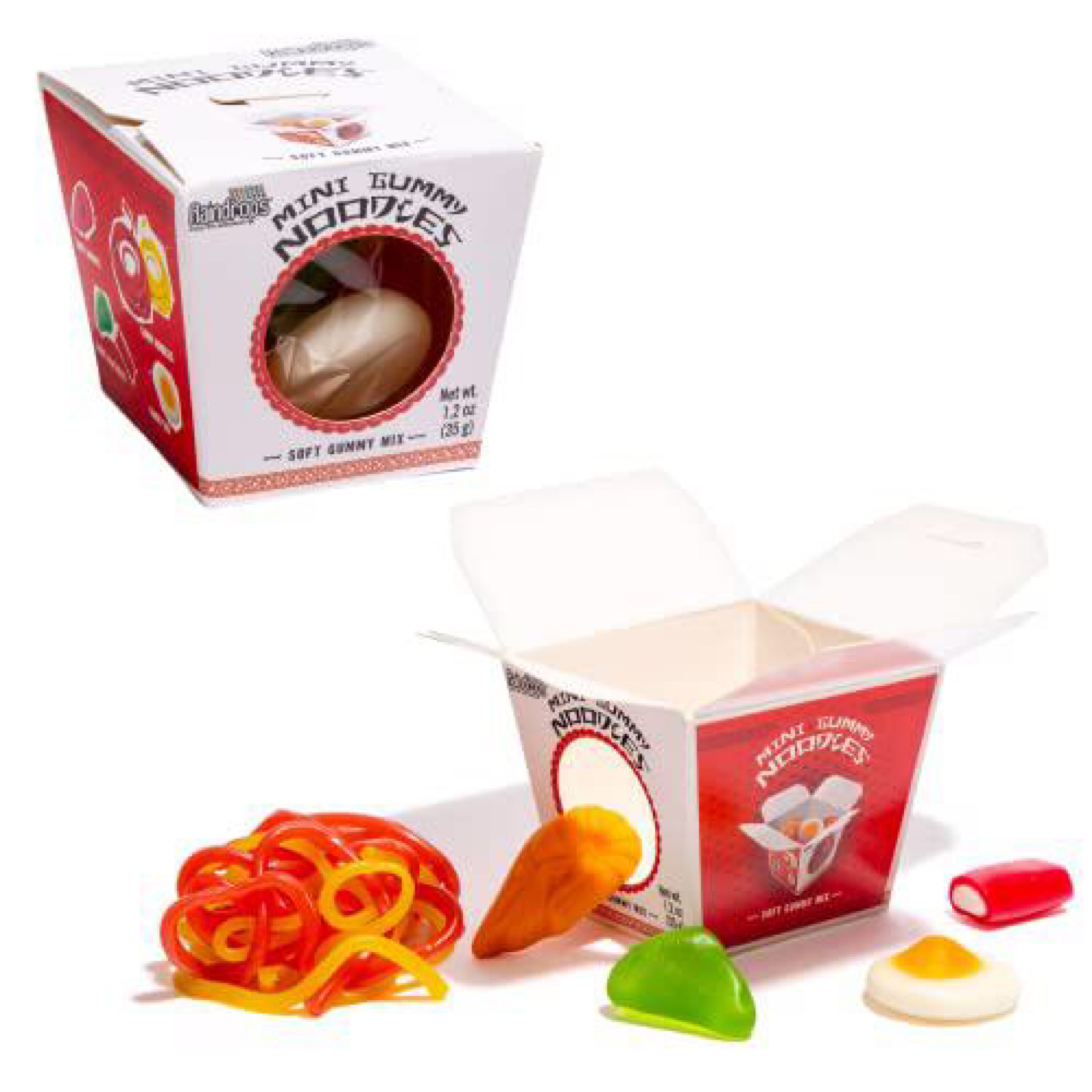RePop Gifts Mini Gummy Noodles Takeout Box with Noodle Candies