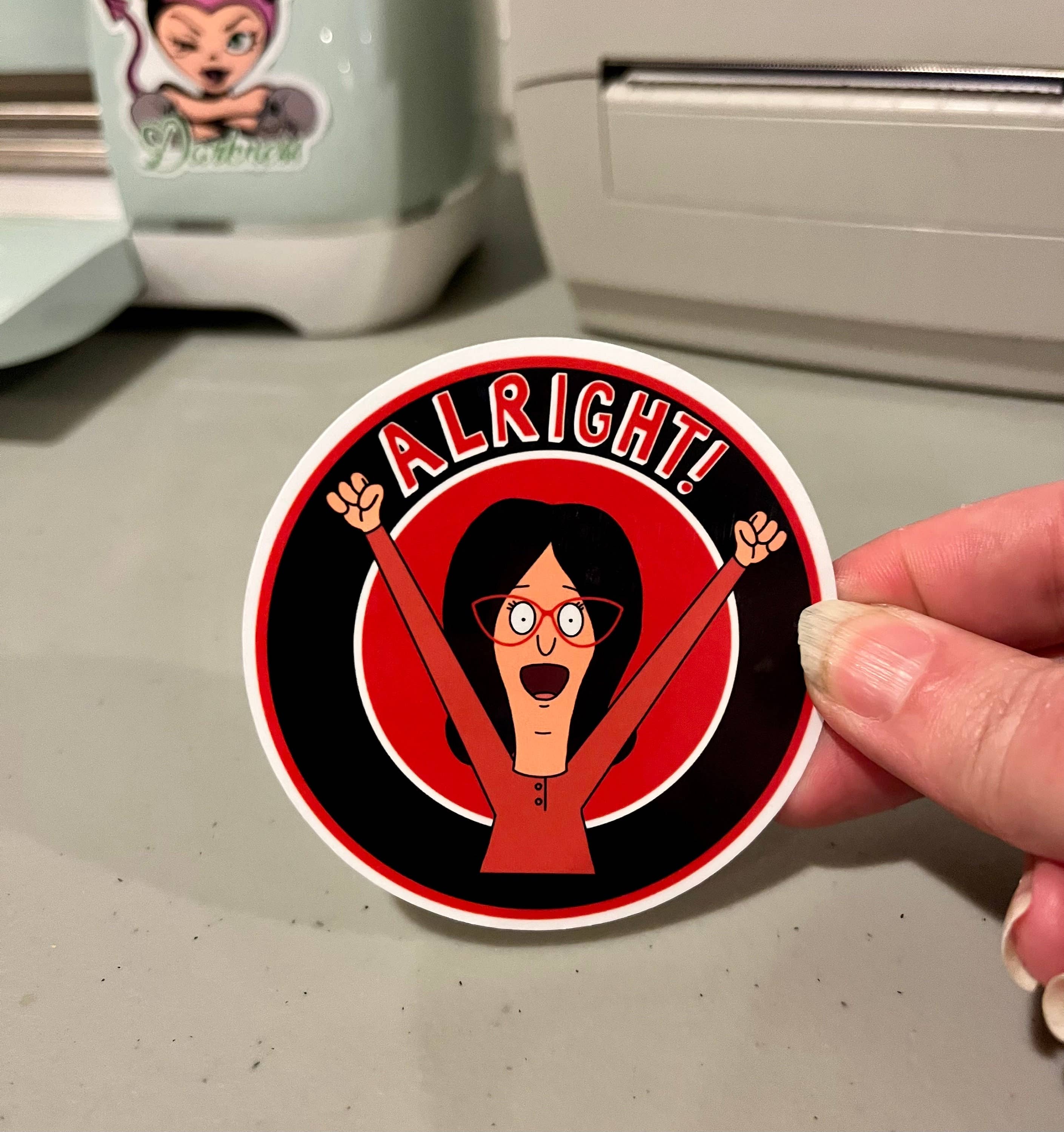 RePop Gifts Bob's Burgers, Linda, Alright, Vinyl Sticker