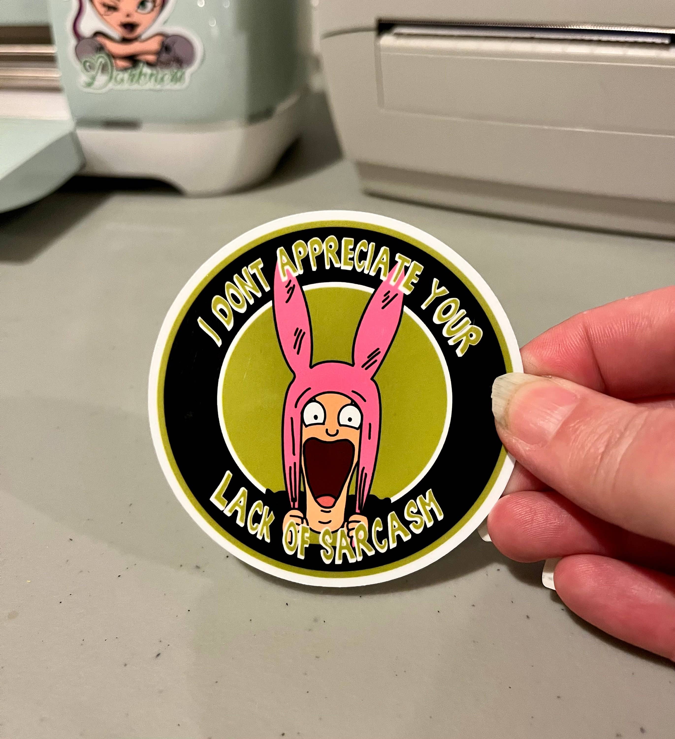 RePop Gifts Bob's Burgers, Louise, Sarcasm, Vinyl Sticker