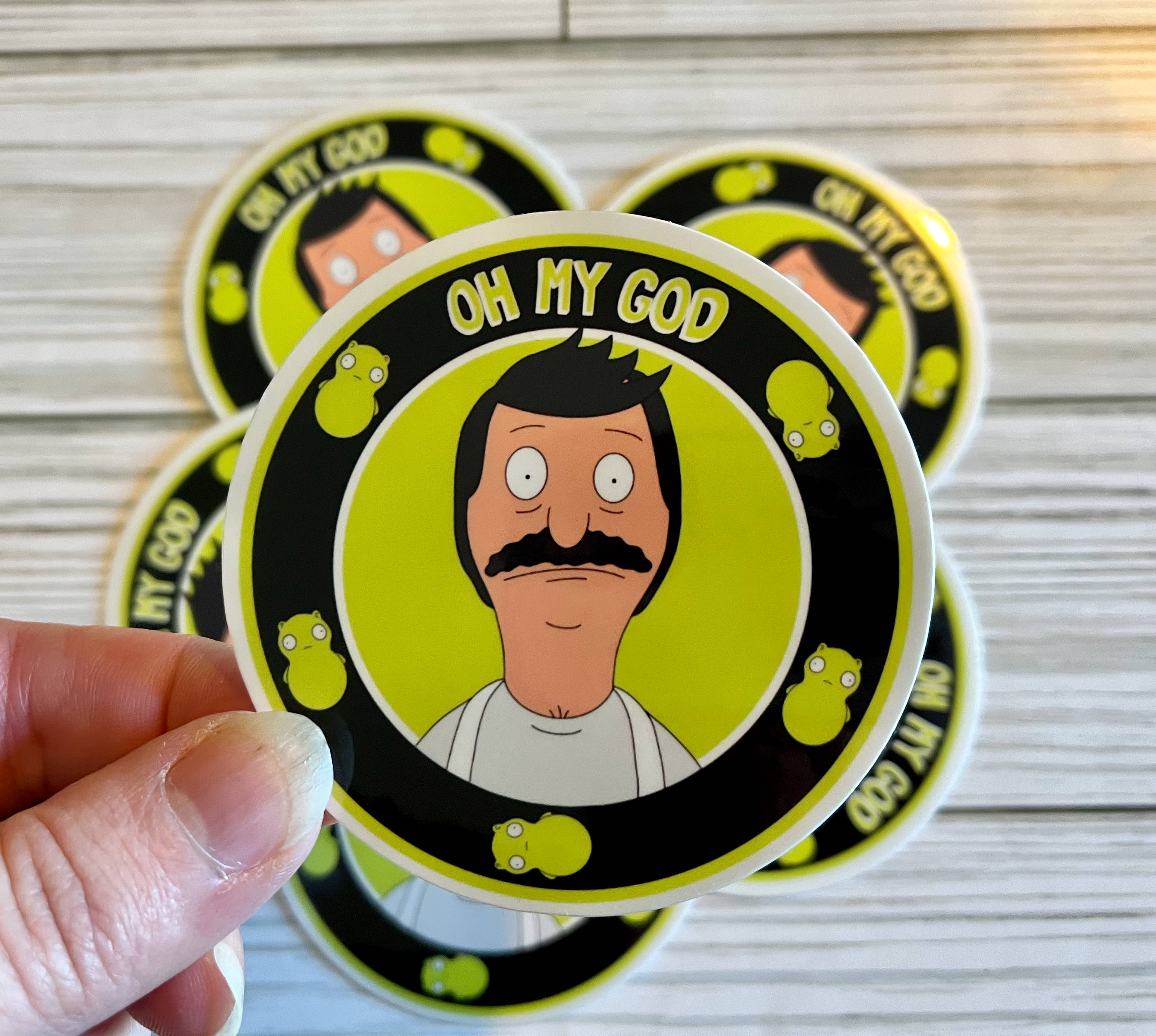 Bob’s Burgers, Bob, Oh My God, Vinyl Sticker RePop Gifts