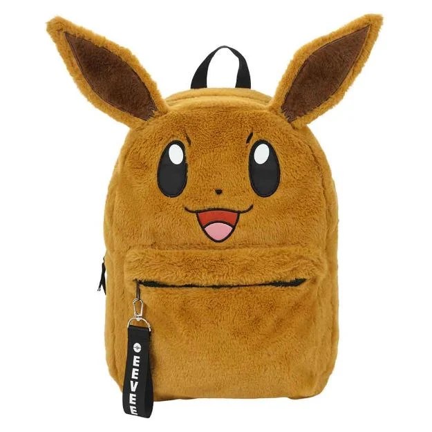 RePop Gifts Pokemon Eevee 3D Faux Fur Laptop Backpack