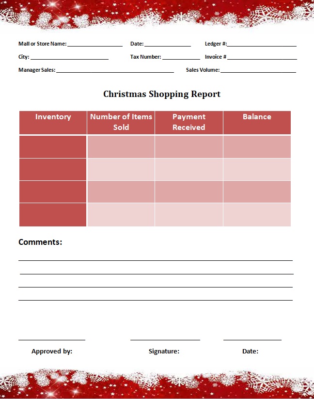Christmas Shopping Report Example → Free Report Examples
