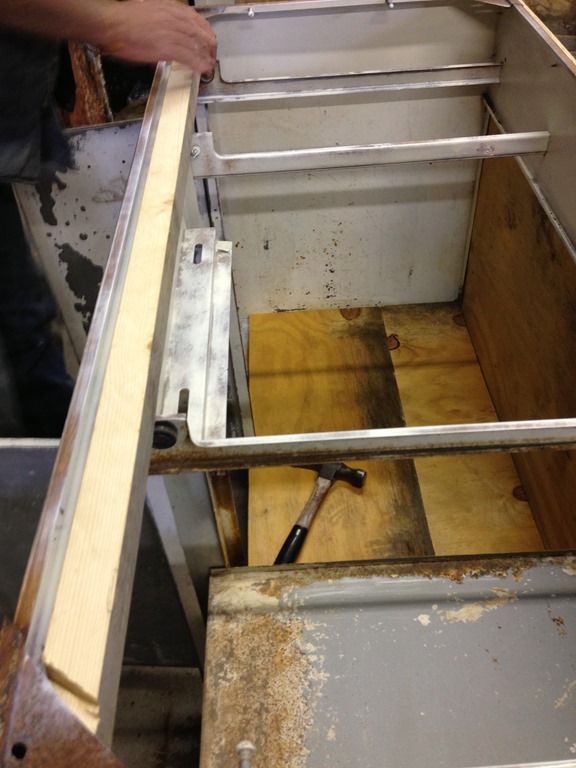 Rusty Metal Turned Into Butcher Block Island RepurposedLife