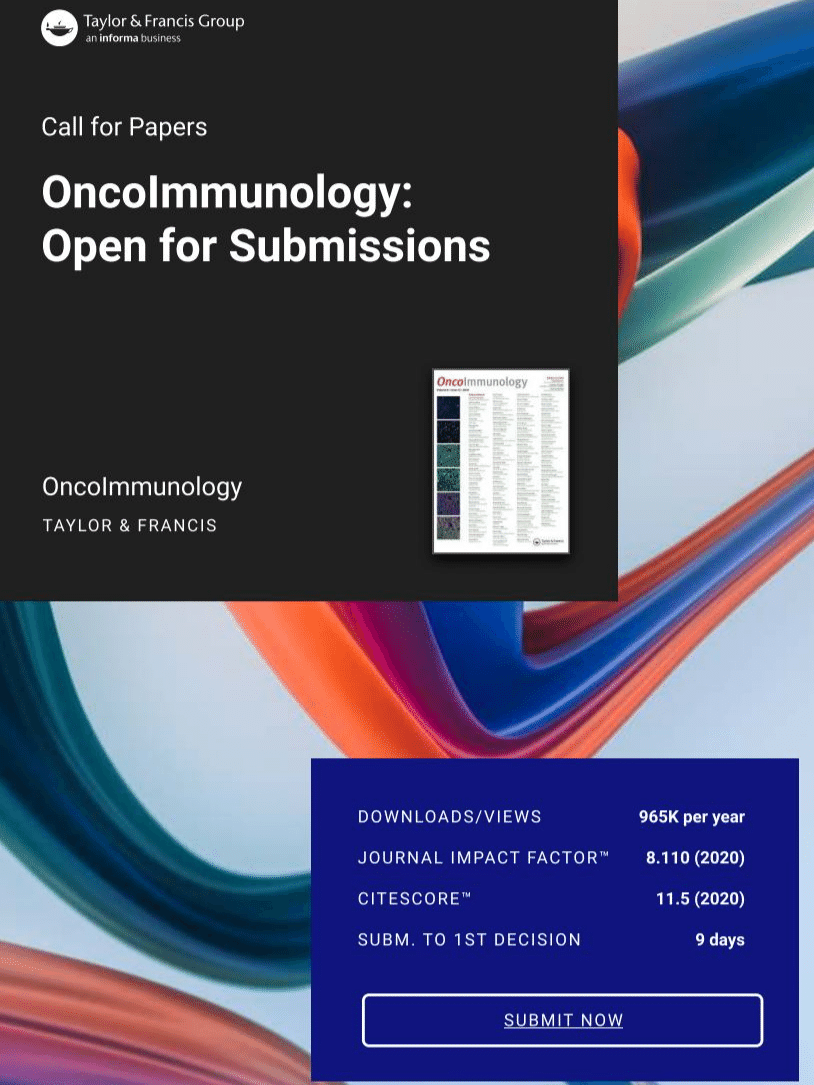 Download the extended briefing PDF Call for papers on Oncolmmunology