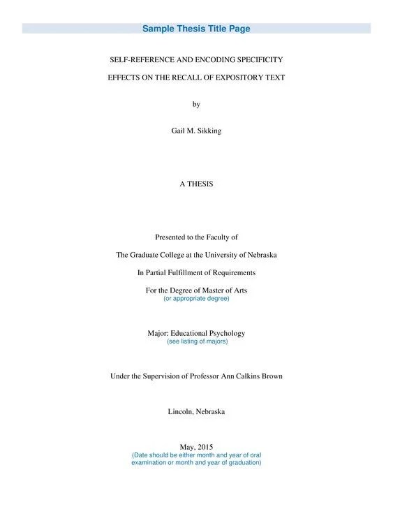 How to Write Dissertation Title Page Tips & Examples