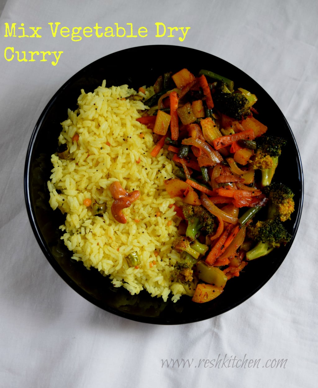 Mix Vegetable Dry Curry Recipe ReshKitchen