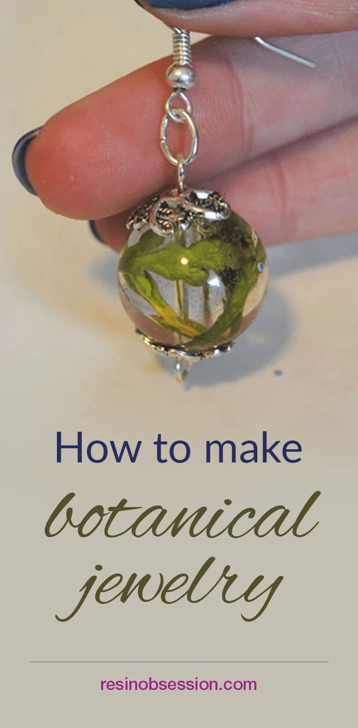 DIY botanical jewelry Make leaf bead earrings Resin Obsession
