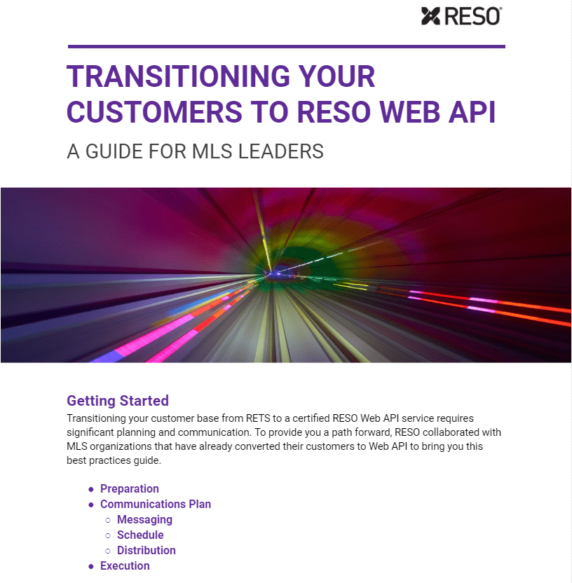 apiguide RESO Real Estate Standards Organization