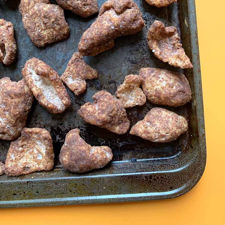 Cinnamon Sugar Keto Pork Rinds {0 carb} Resolution Eats