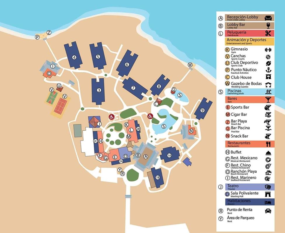 Resort Map Gran Muthu Imperial Cayo Guillermo, Cuba