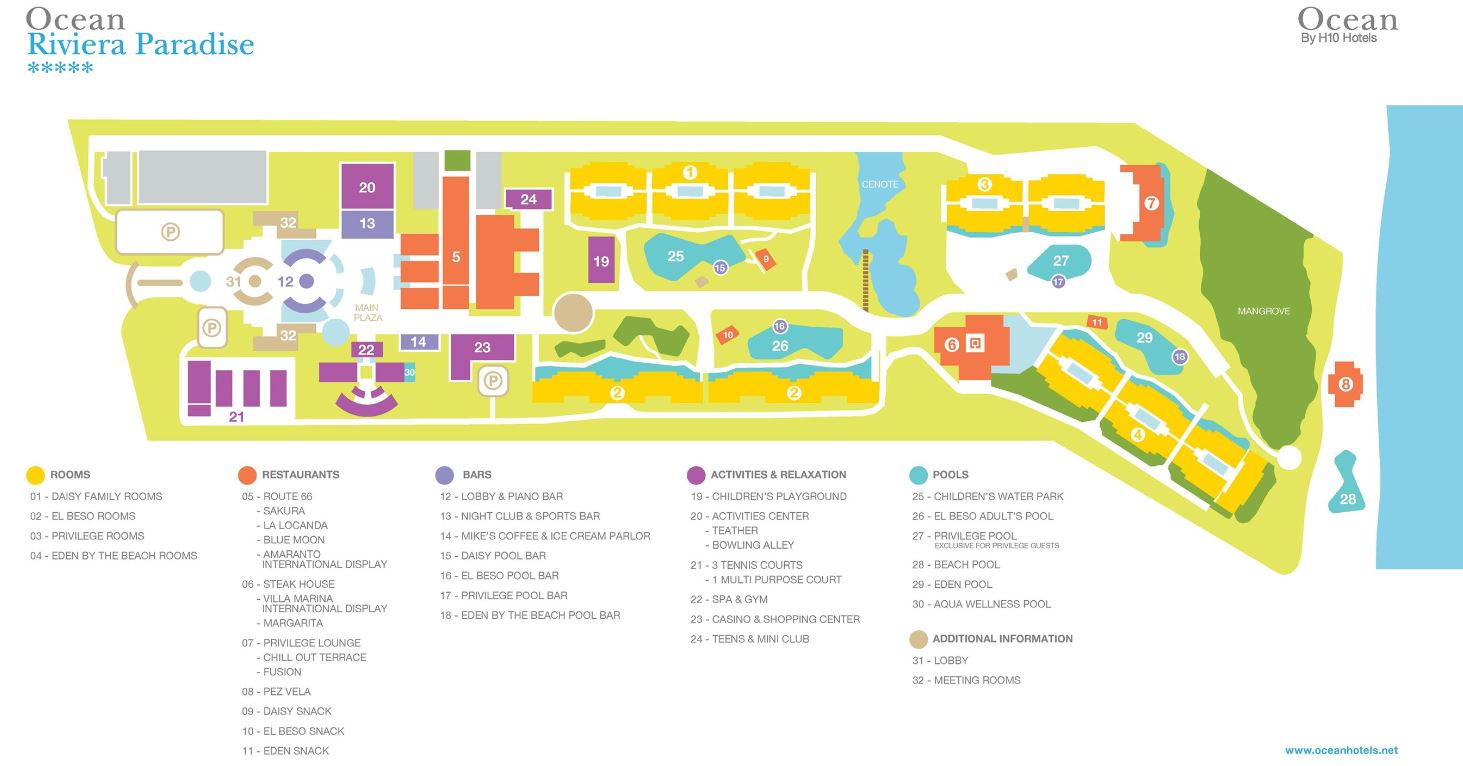 Ocean Eden Bay Resort Map