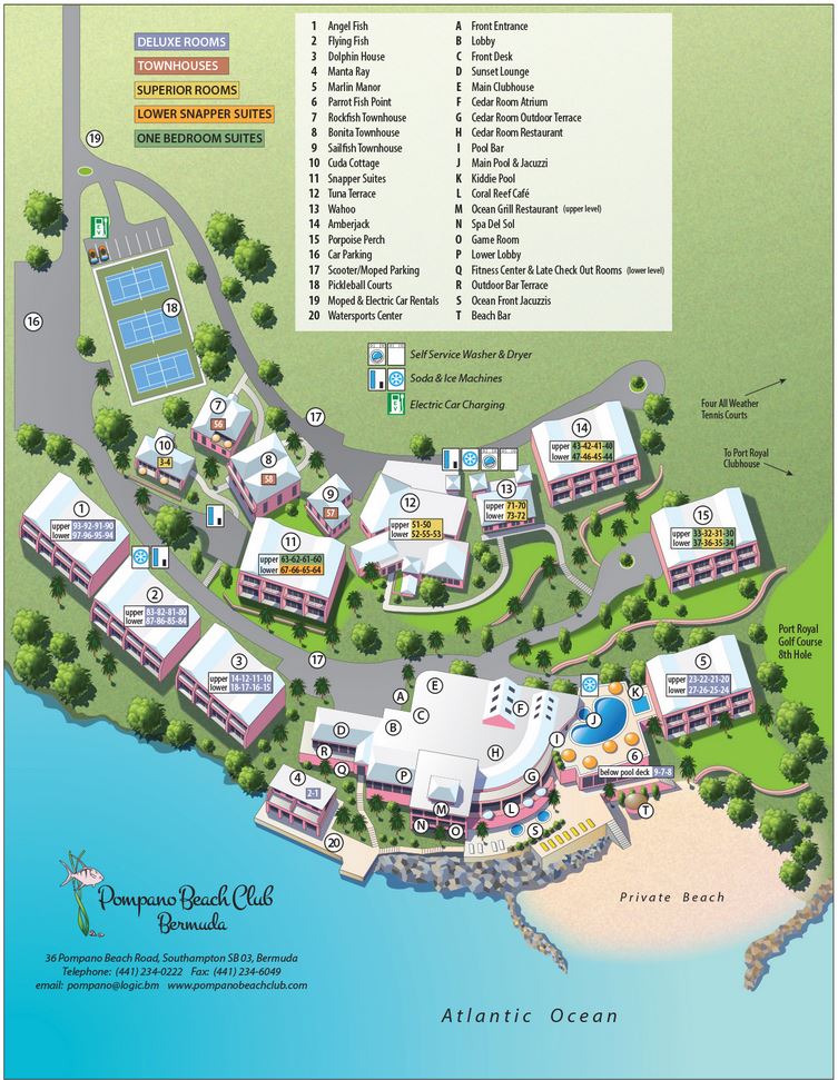 Resort Map Pompano Beach Club Bermuda