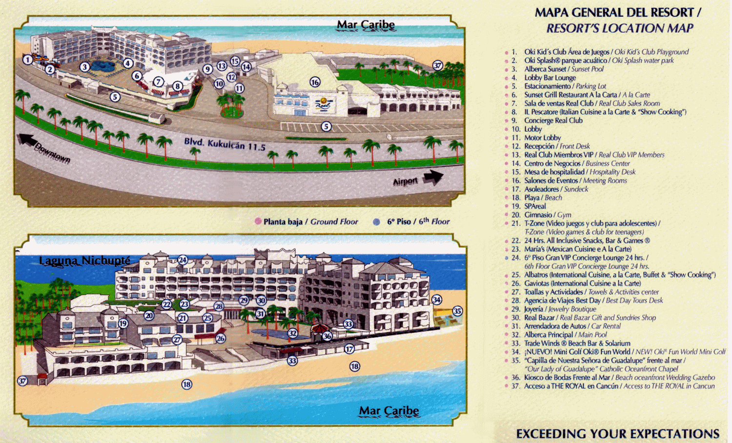 Resort Map Wyndham Alltra Cancun Cancun, Mexico