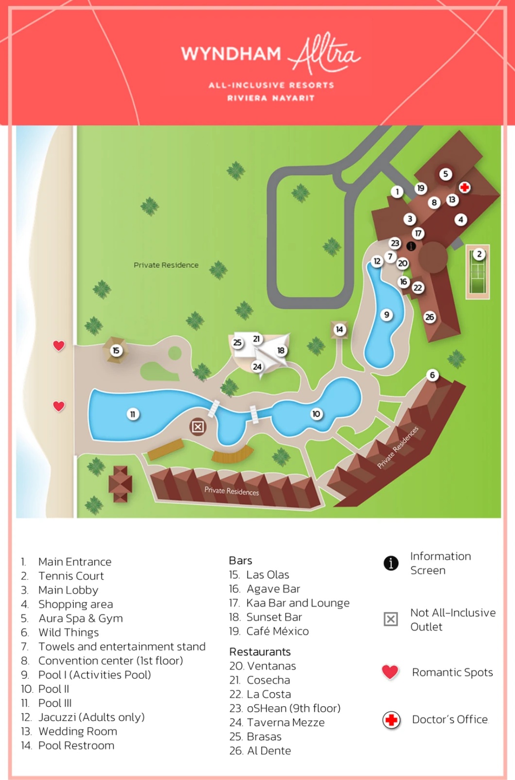Resort Map Wyndham Alltra Vallarta, All Inclusive Resort Riviera