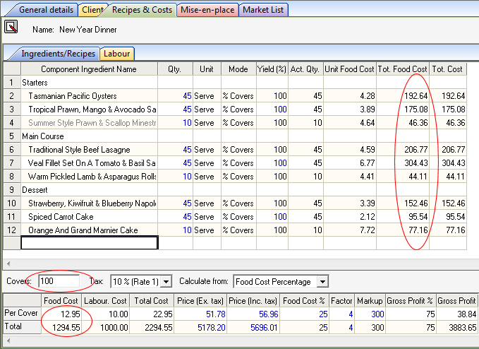 Resort Software Product Features Function/Event/Banquet Costing