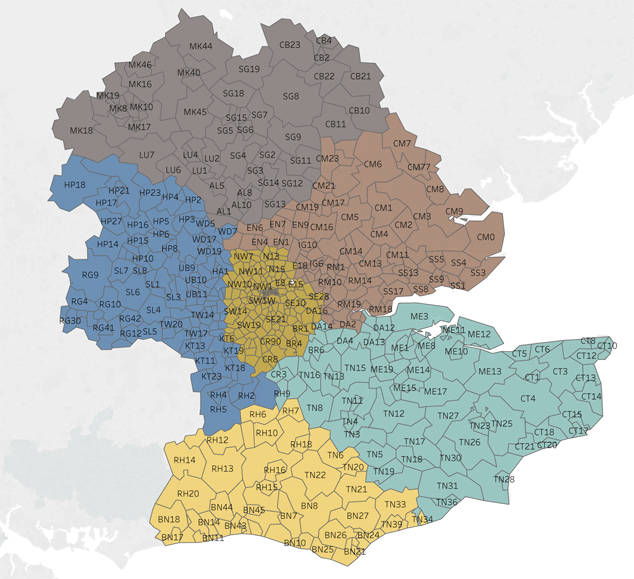 The service area that we cover Respond Services