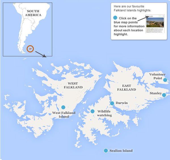 West Falkland, Falkland Islands (Islas Malvinas) Earth View from.