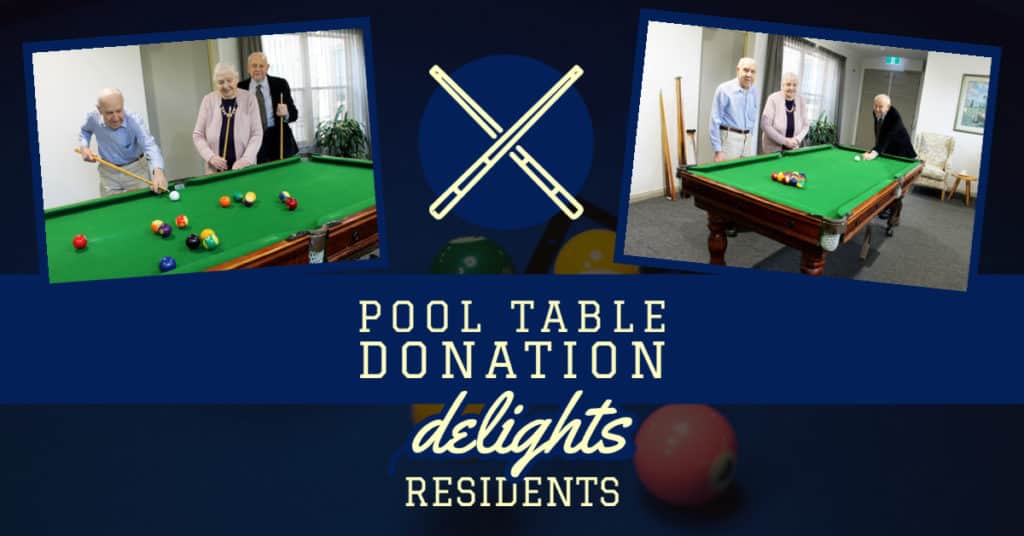 Unley Council pool table donation delights residents Resthaven