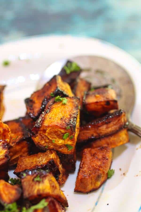 SweetSpicy Oven Roasted Sweet Potatoes Cubes Restless